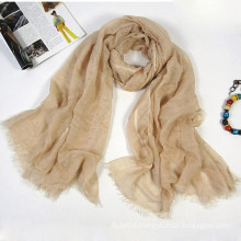 High qualiy infinity size linen scarf blended with silk